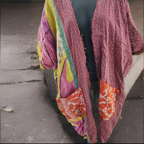 Jaded Gypsy Jackets & Blazers - NWT! Jaded Gypsy Kantha Kimono S M L one/size